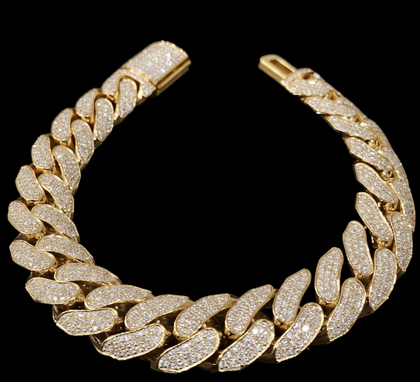 Cuban Bracelet 8.50ct XL in 18k yellow gold, product view