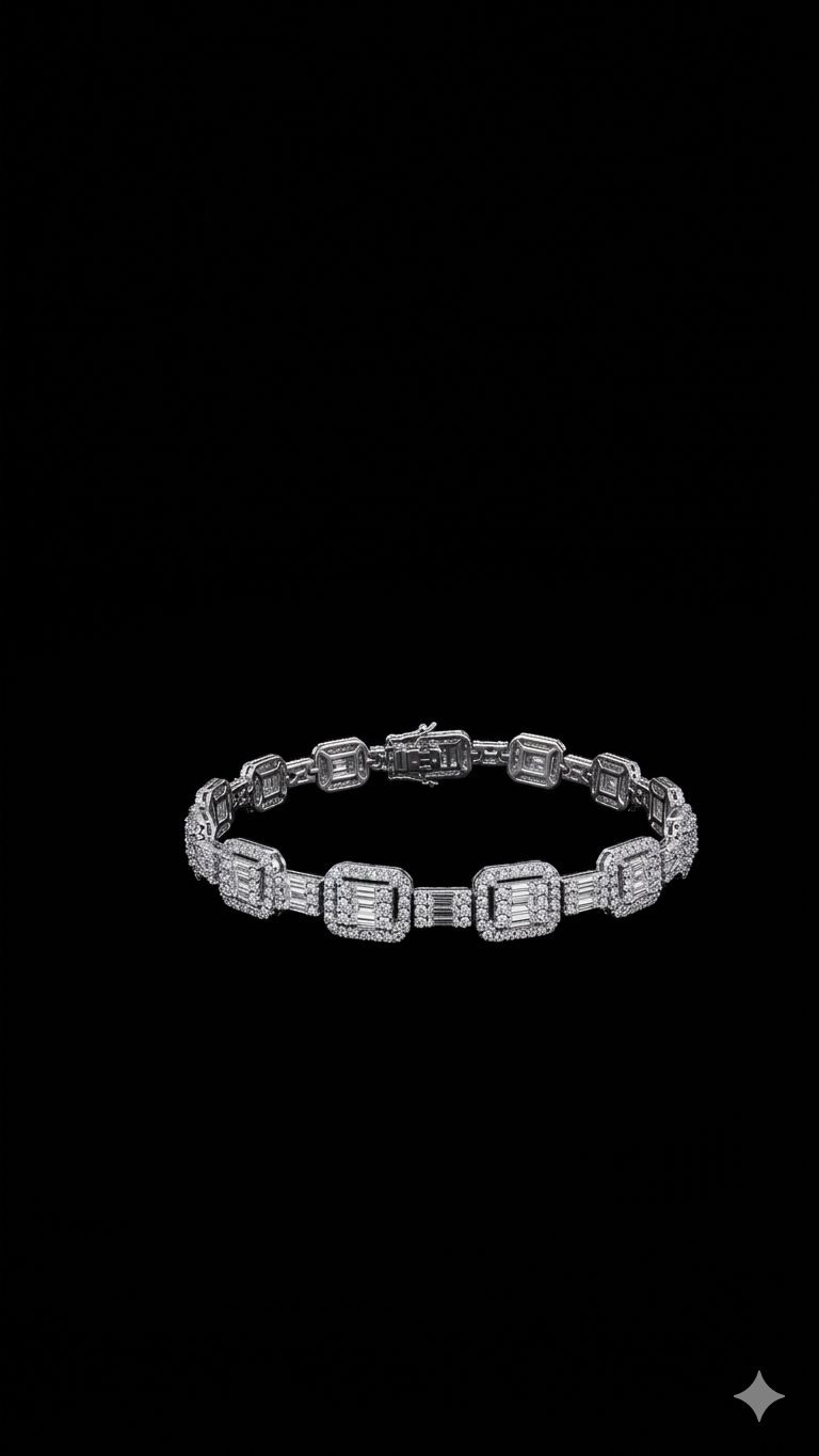 "Empire™" Bracelet in white gold, product view