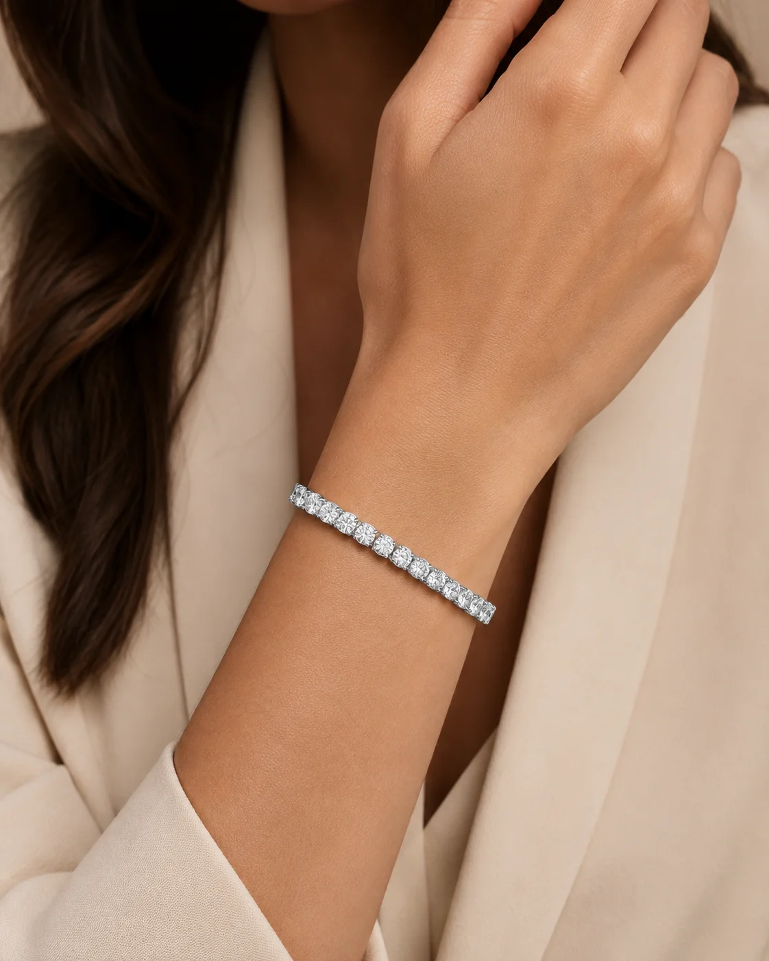 "HighJewels™" Bracelet 35 diamonds at 0.40ct in white gold, photo 3