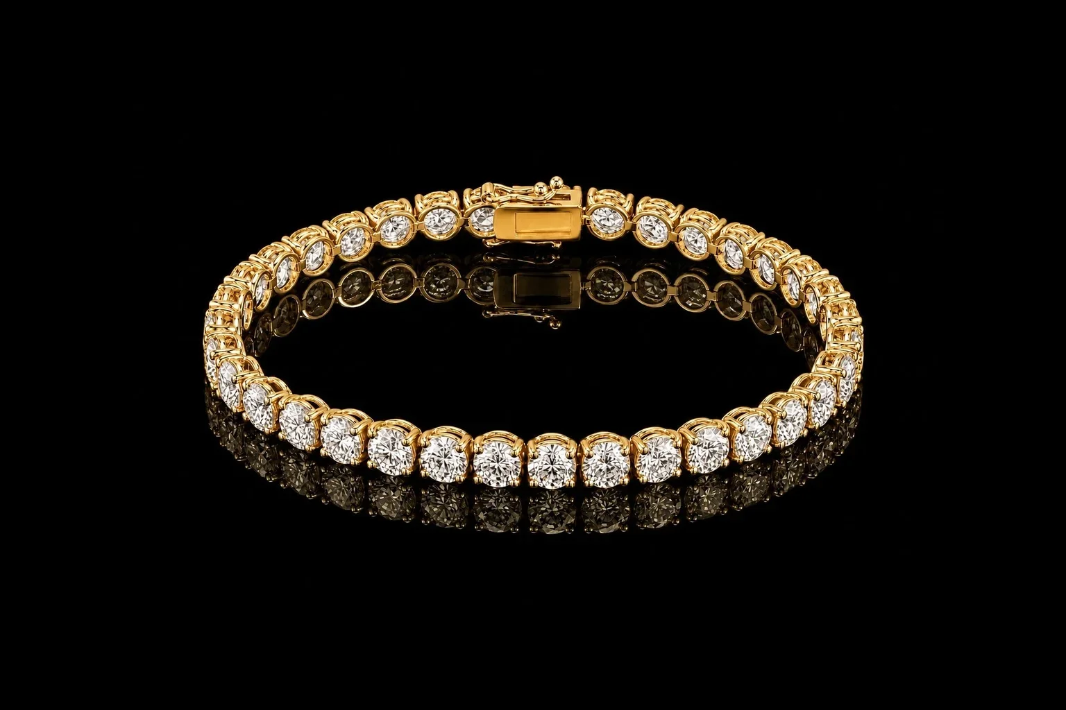 HighJewels™ Bracelet "HighJewels™" 35 diamonds at 0.40ct in yellow gold, product view