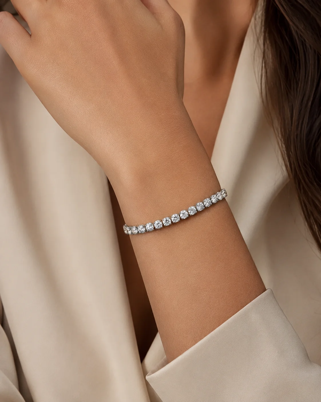 "HighJewels™" Bracelet 38 diamonds at 0.30ct in white gold, photo 3