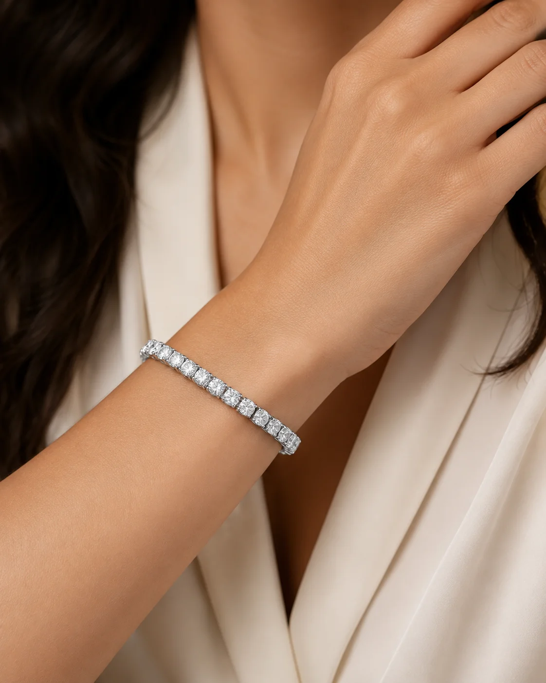 "HighJewels™" Bracelet 32 diamonds at 0.50ct each in white gold, photo 5