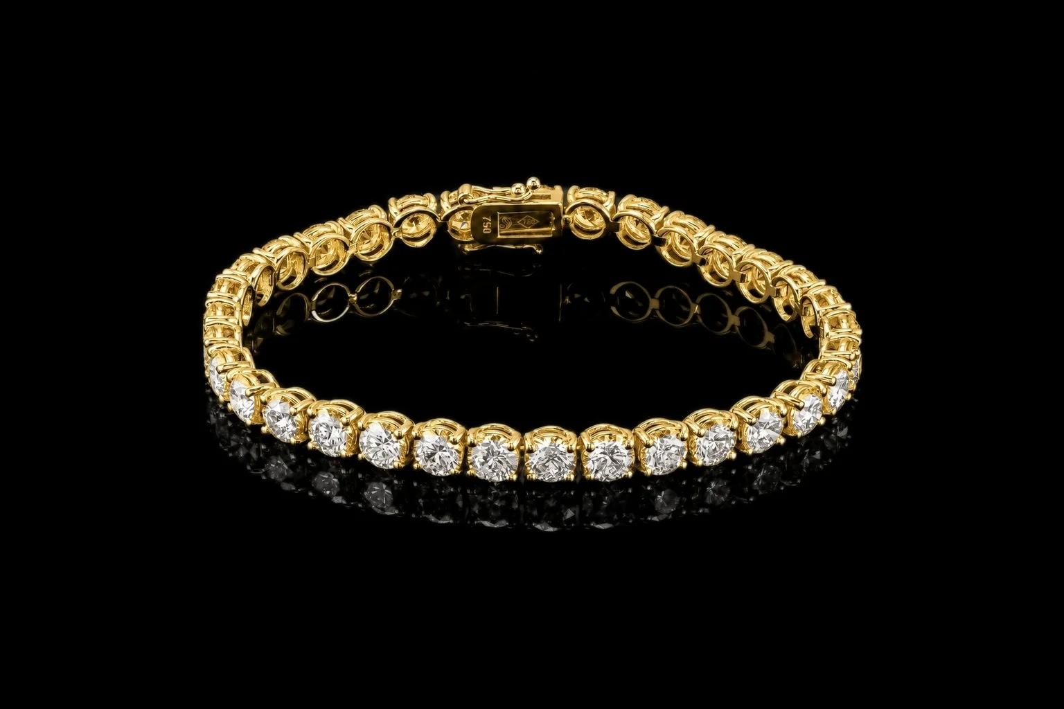 "HighJewels™" Bracelet 32 diamonds at 0.50ct each in yellow gold, photo 2