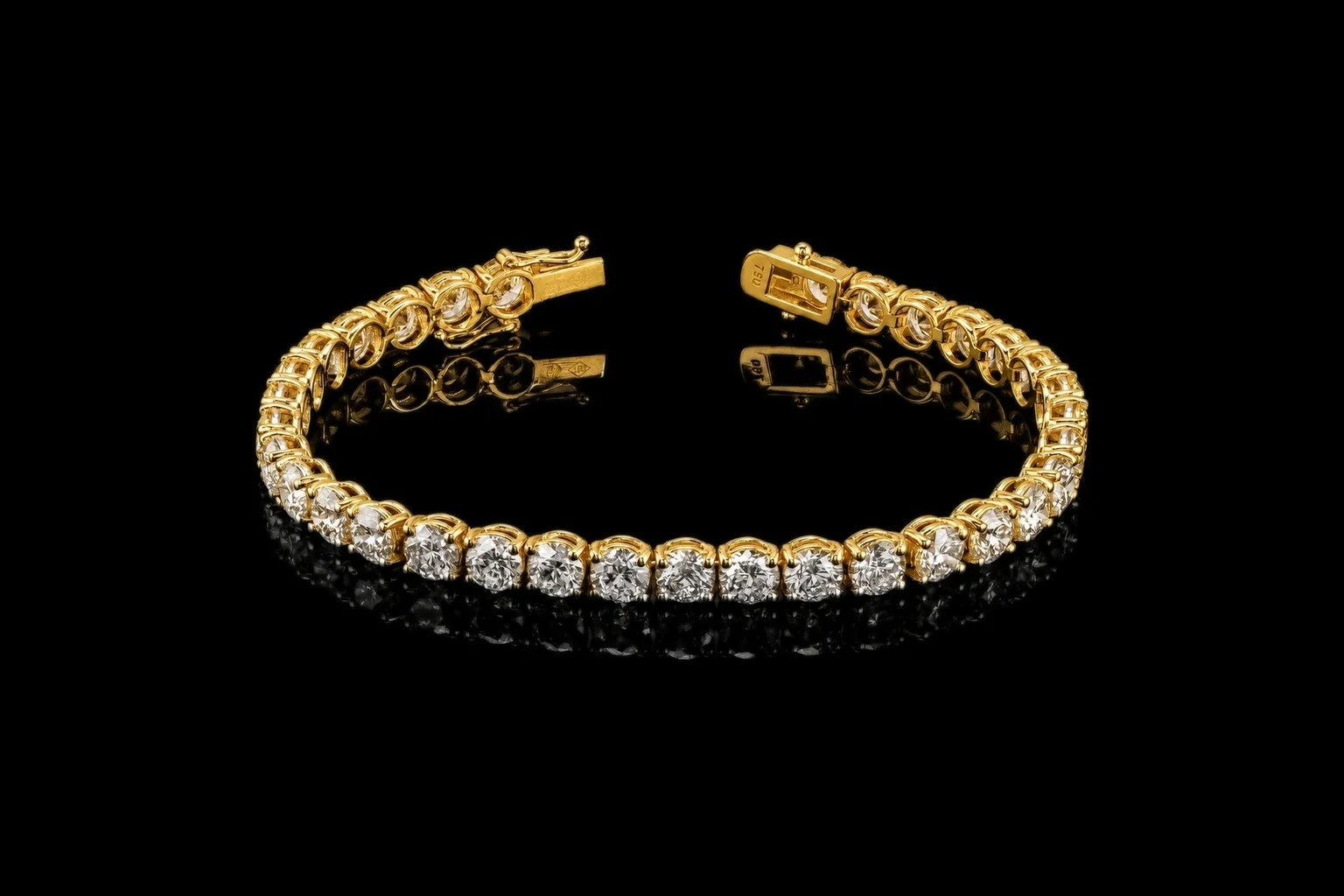 "HighJewels™" Bracelet 32 diamonds at 0.50ct each in yellow gold, photo 3