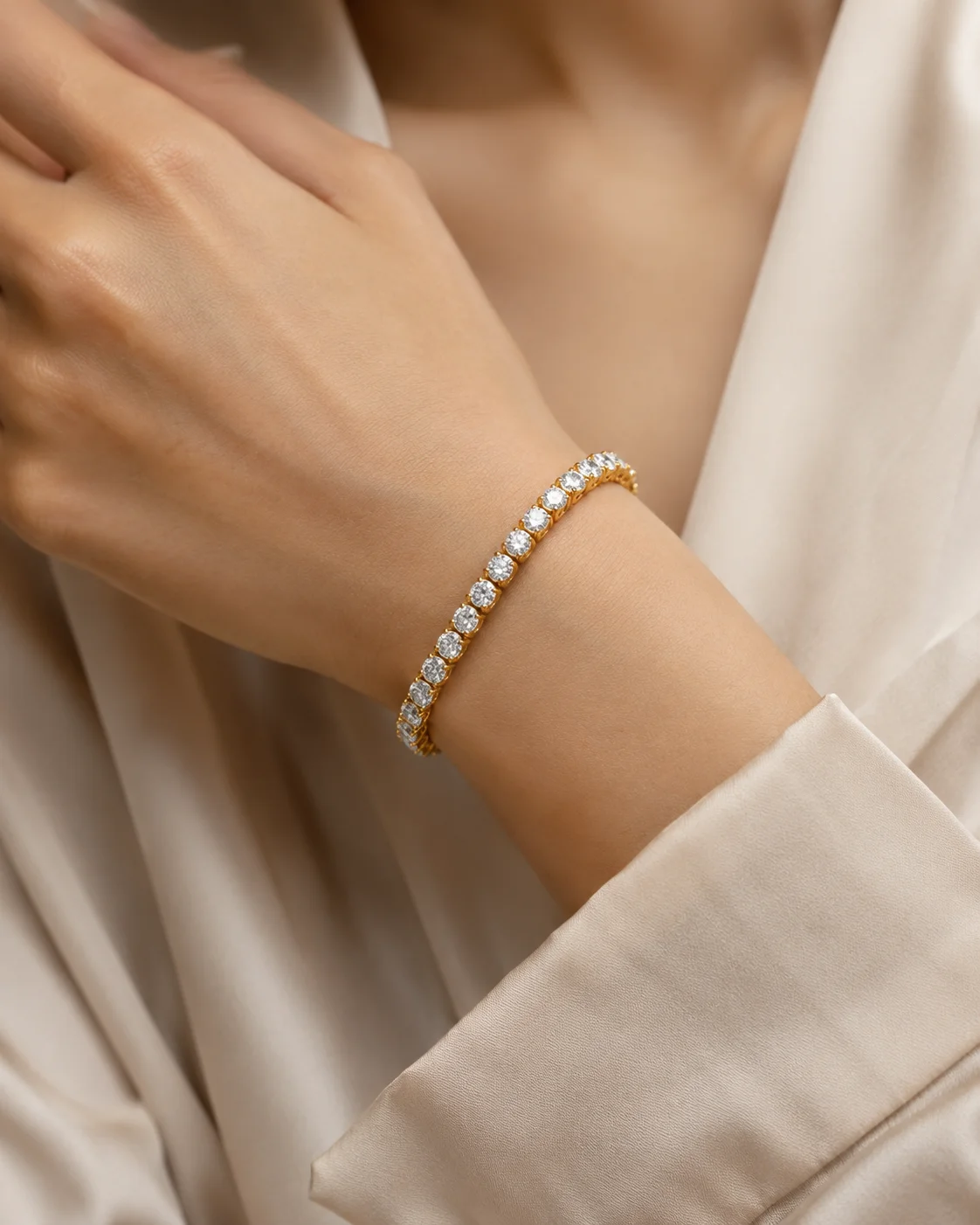 "HighJewels™" Bracelet 32 diamonds at 0.50ct each in yellow gold, photo 5