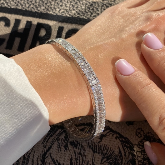 InvisibleExcelsior™ 5.14 ct Bracelet in 18k white gold, photo 2