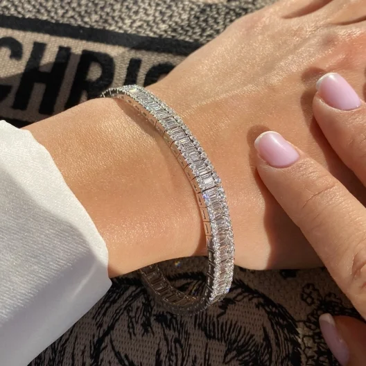 InvisibleExcelsior™ 6.90 ct Bracelet in 18k white gold, photo 2