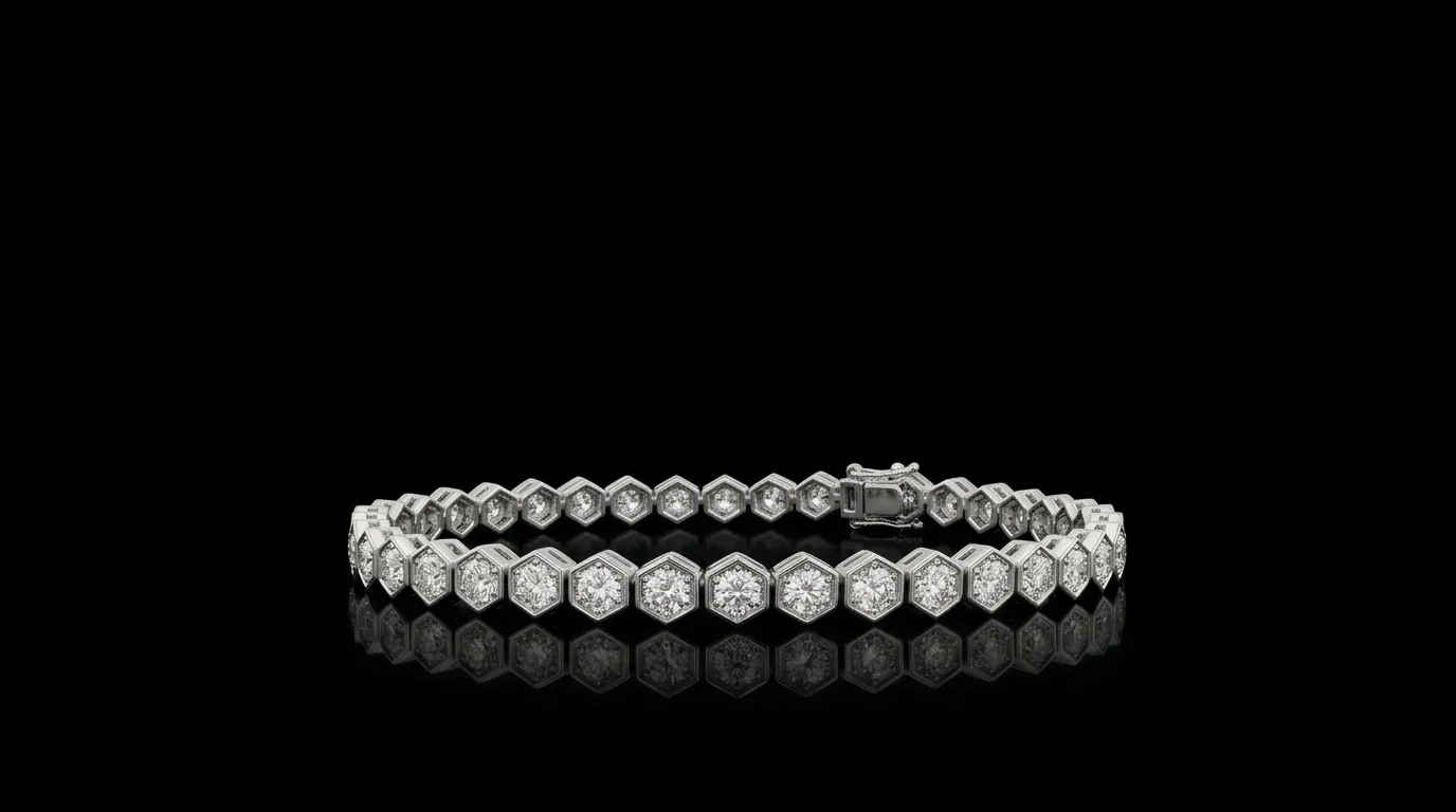 "LuxuryCubes™" Bracelet in 18k white gold, photo 3