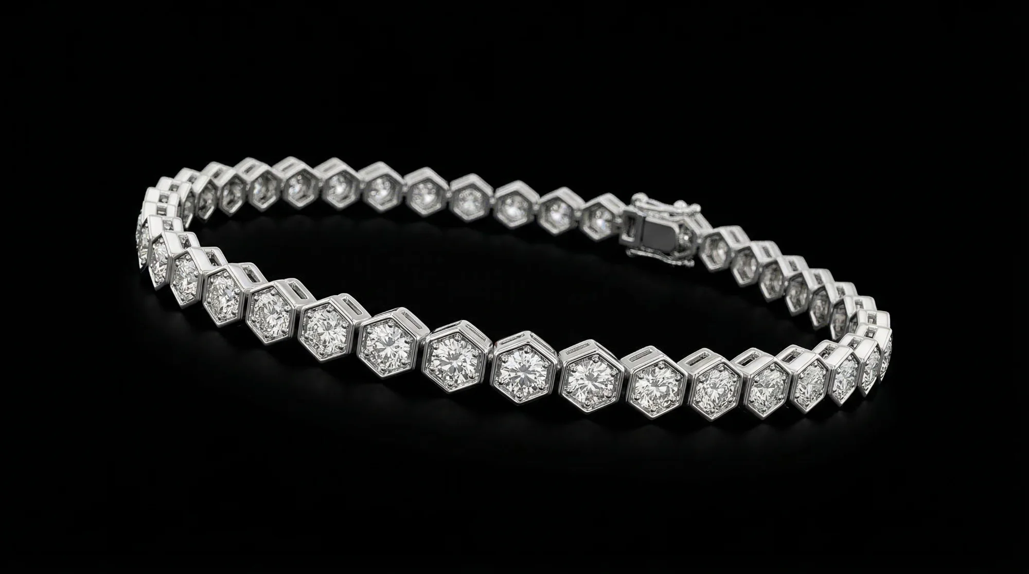 "LuxuryCubes™" Bracelet in 18k white gold, photo 4