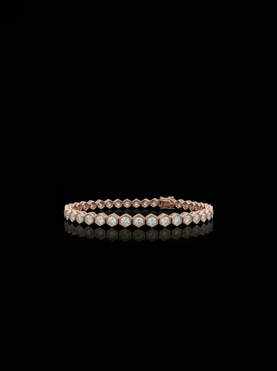 "LuxuryCubes™" Bracelet – Rose gold 18k