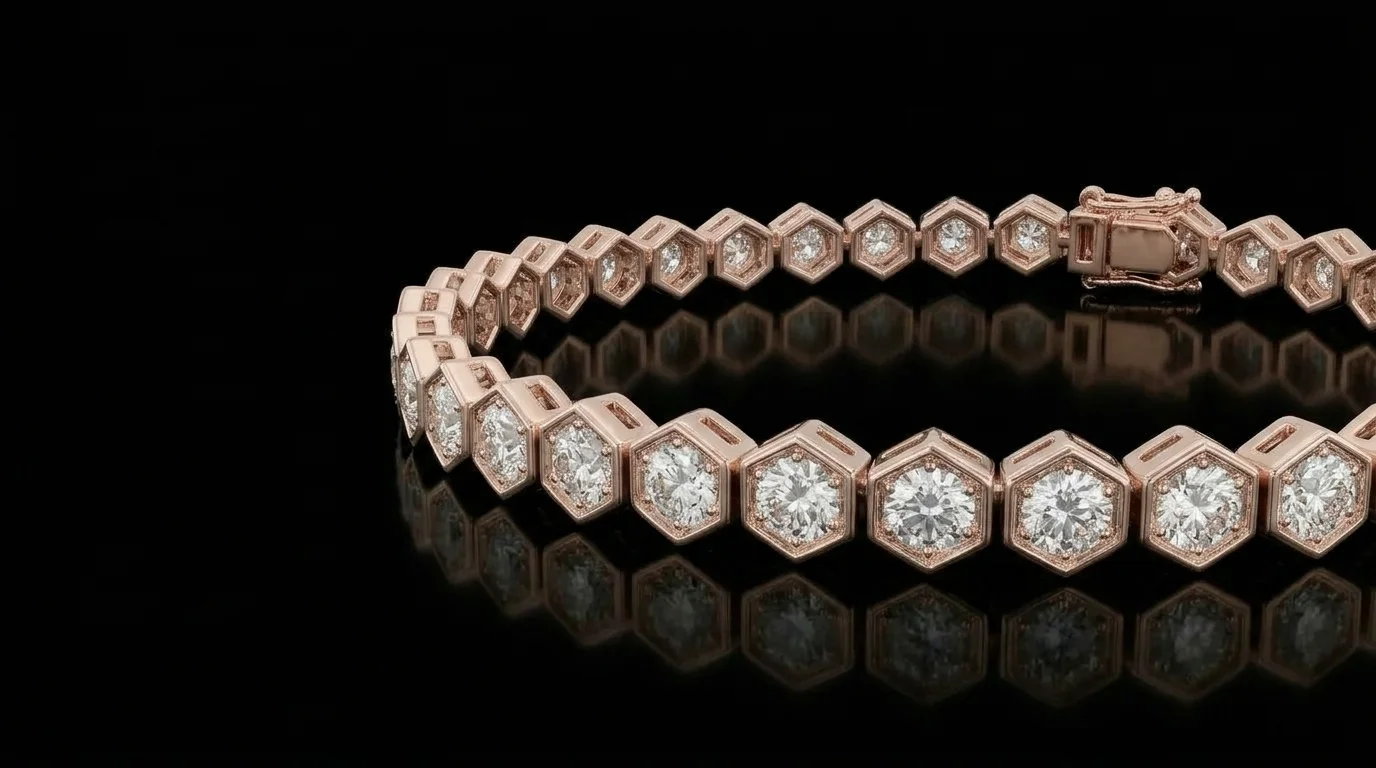 "LuxuryCubes™" Bracelet in 18k rose gold, photo 4
