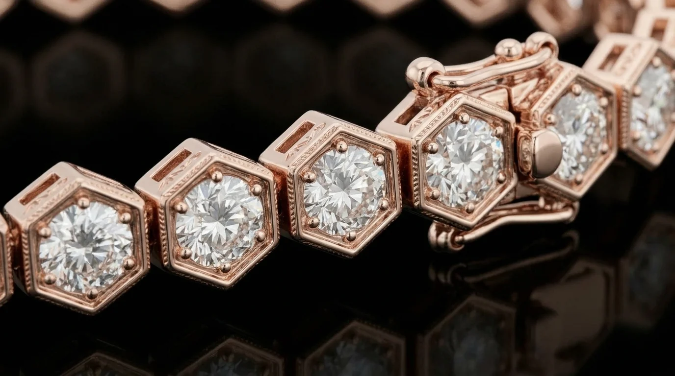 "LuxuryCubes™" Bracelet in 18k rose gold, photo 5