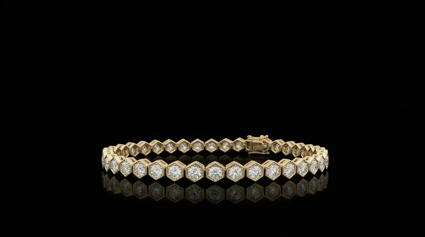 "LuxuryCubes™" Bracelet in 18k yellow gold, photo 3