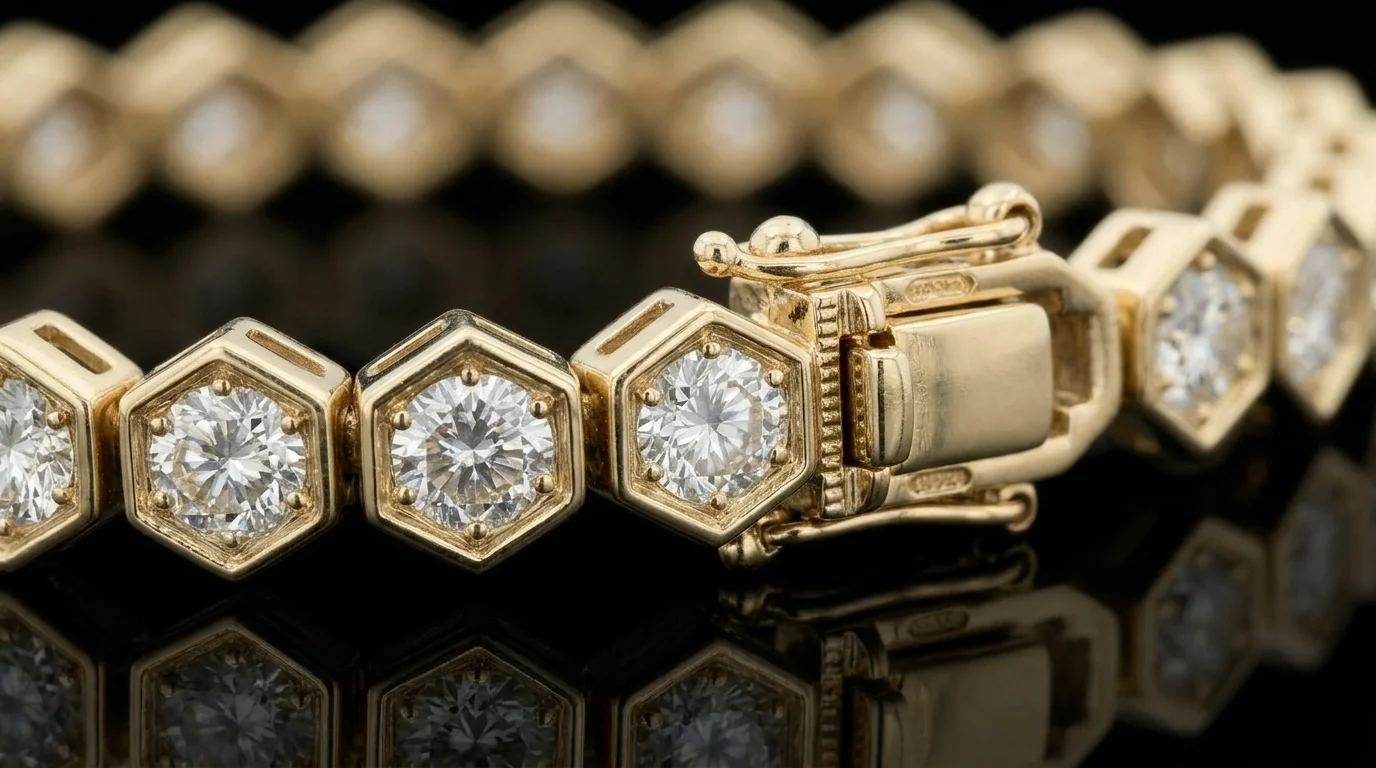 "LuxuryCubes™" Bracelet in 18k yellow gold, photo 4