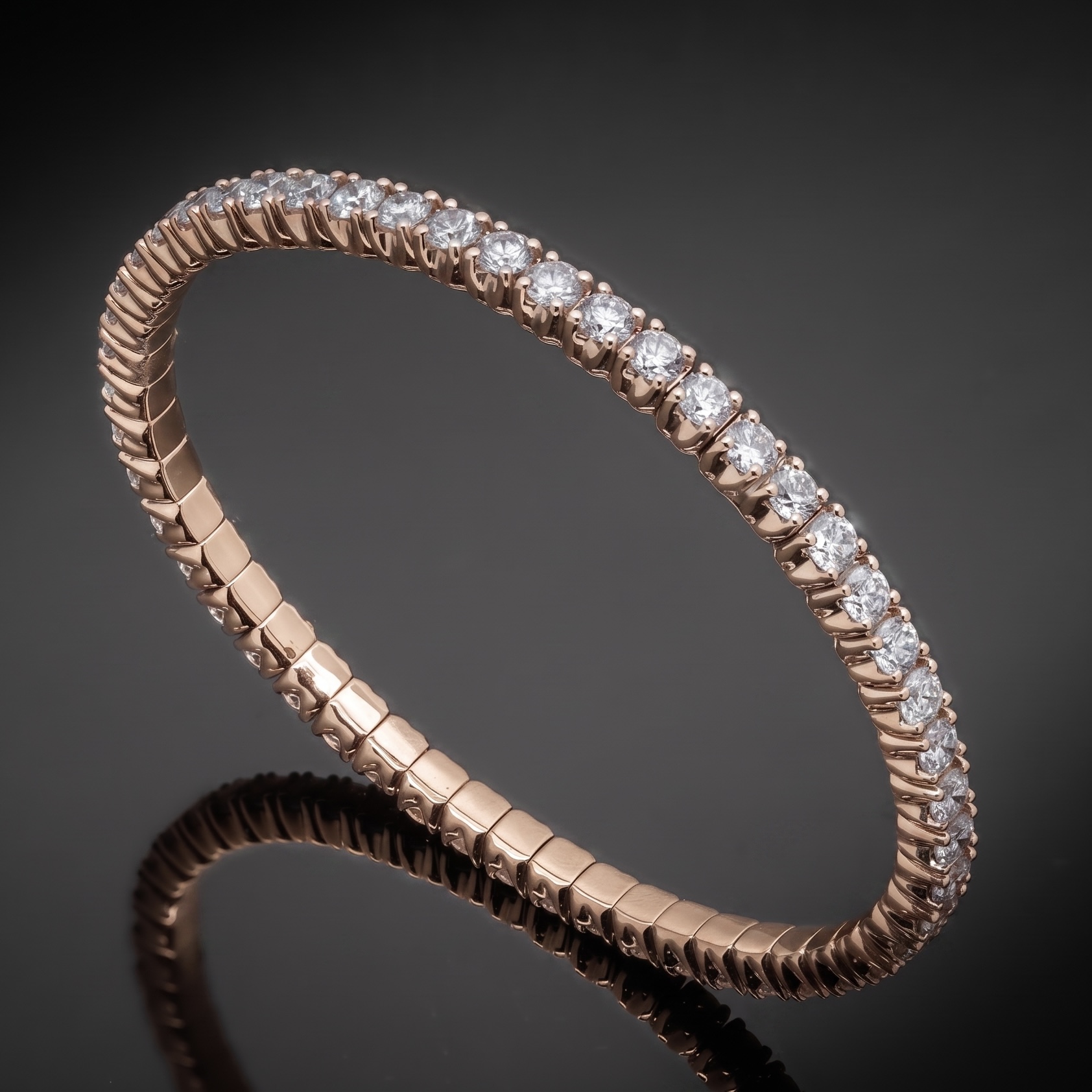 LuxuryFlex 2.40ct Bracelet in 18k rose gold, photo 6