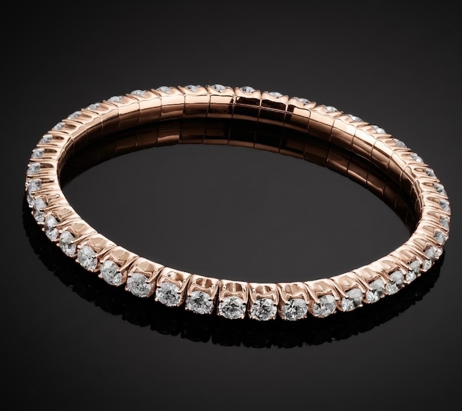 LuxuryFlex 2.40ct Bracelet in 18k rose gold, photo 7