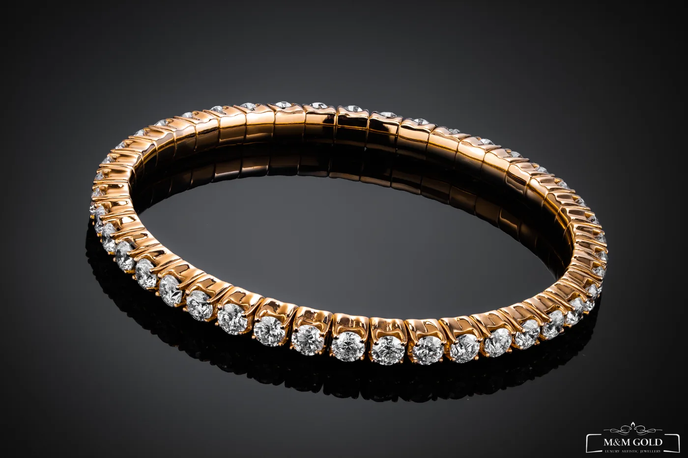 "LuxuryFlex™" Bracelet 6.20ct in 18k yellow gold, photo 5