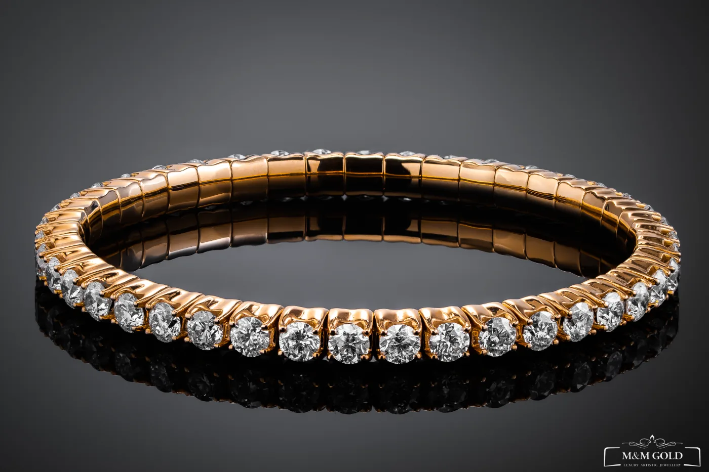 "LuxuryFlex™" Bracelet 6.20ct in 18k yellow gold, photo 7