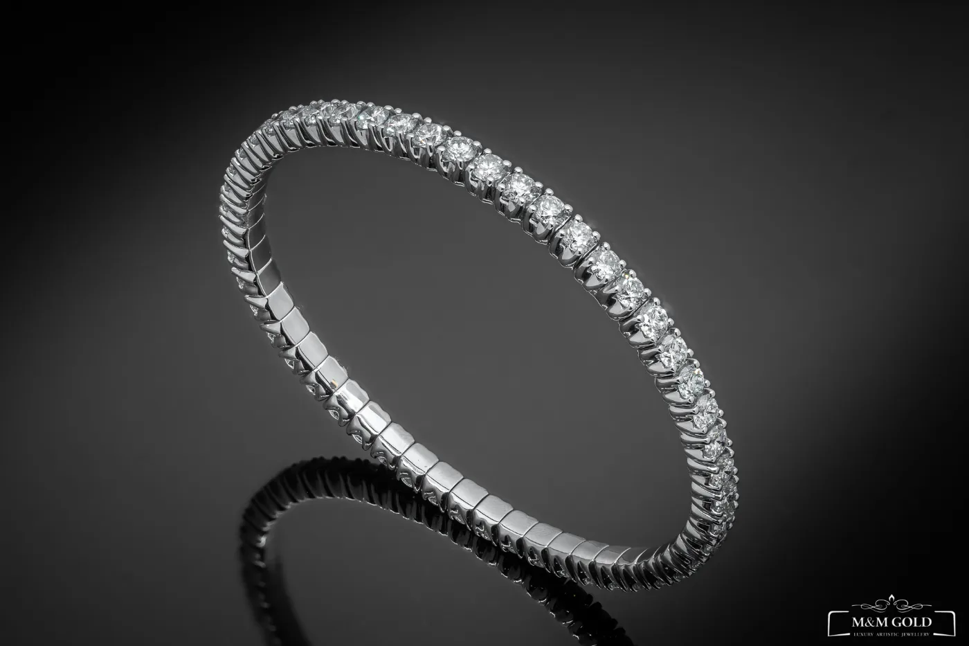 "LuxuryFlex™" Bracelet 8.00ct in 18k white gold, photo 5