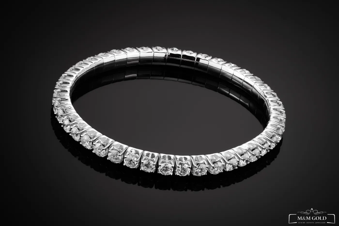 "LuxuryFlex™" Bracelet 8.00ct in 18k white gold, photo 7