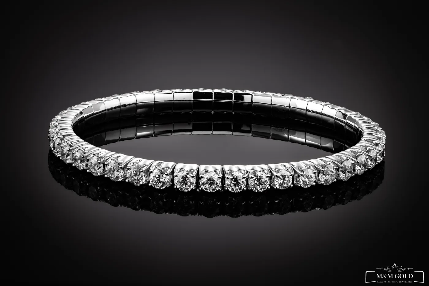 "LuxuryFlex™" Bracelet 8.00ct in 18k white gold, photo 9
