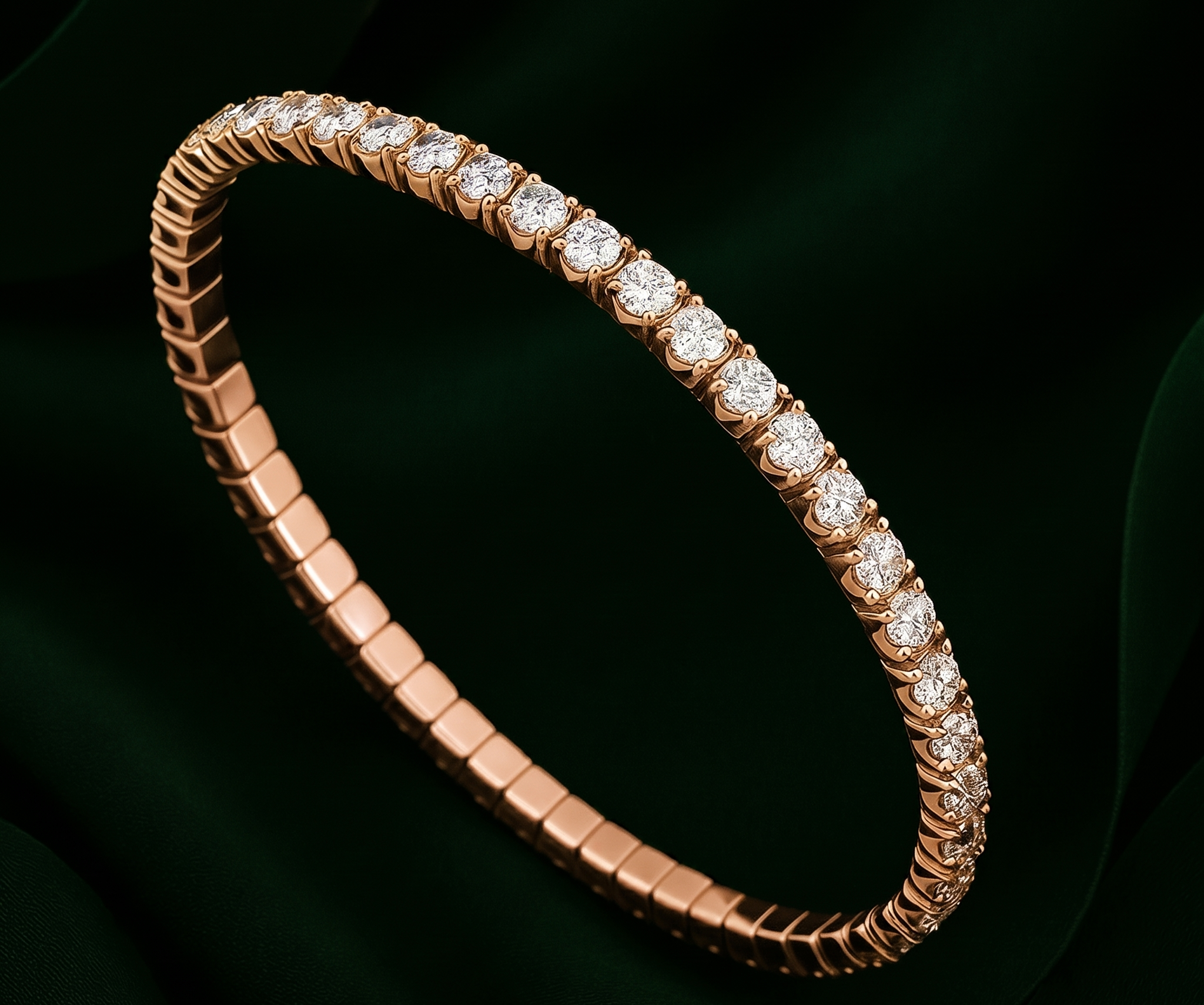 "LuxuryFlex™" 8.00ct Bracelet in 18k rose gold, photo 4