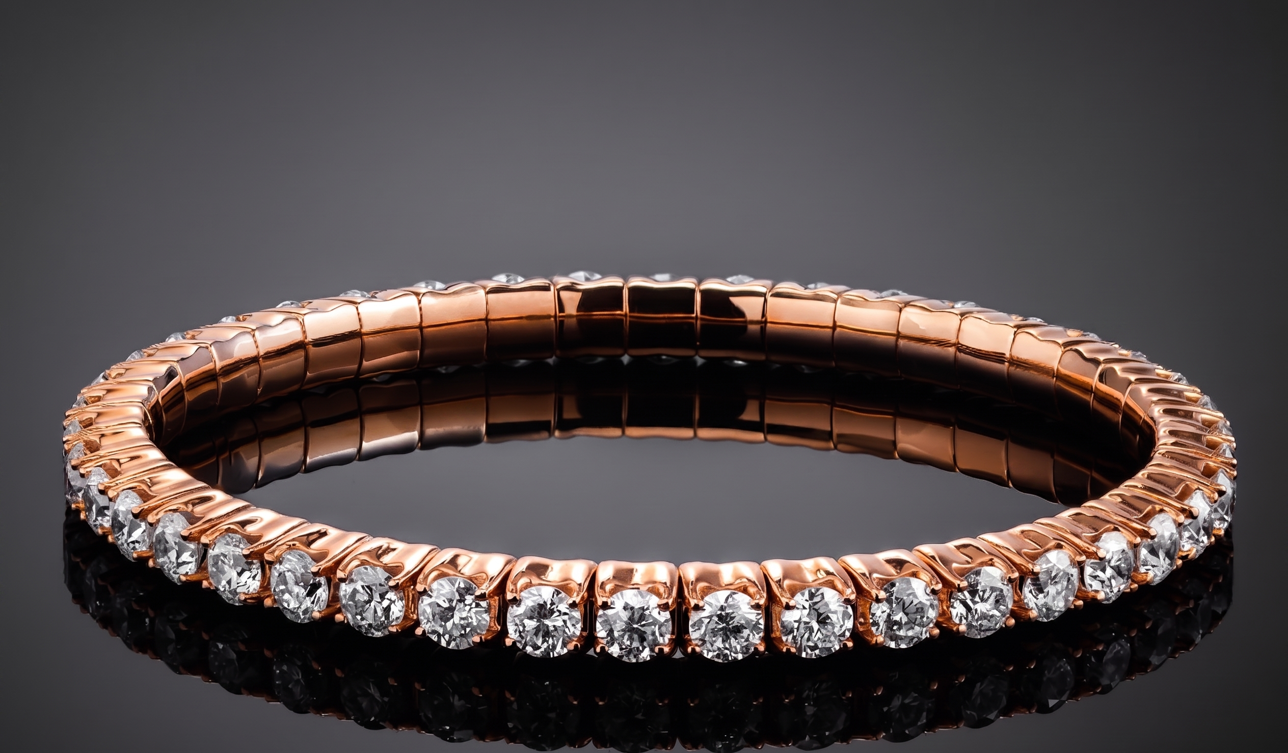 "LuxuryFlex™" 8.00ct Bracelet in 18k rose gold, photo 7