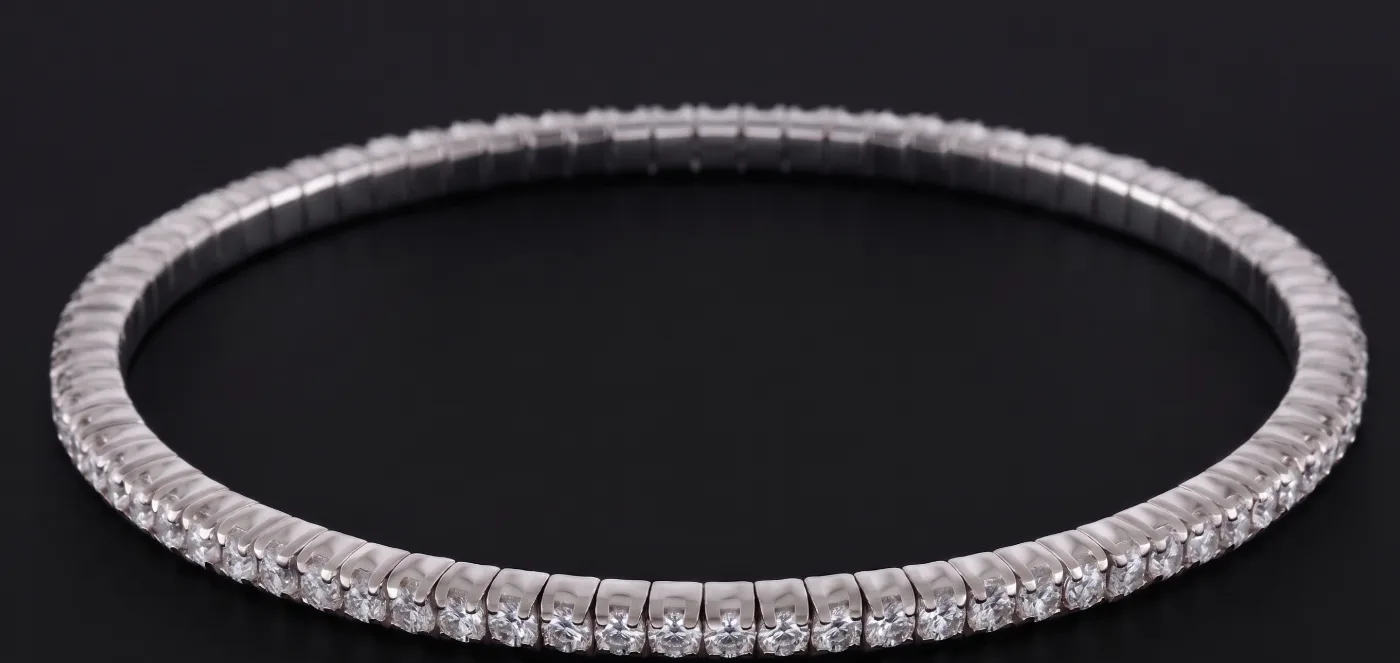 LuxuryFlex™ Bracelet 3.35 ct in 18k white gold, photo 5