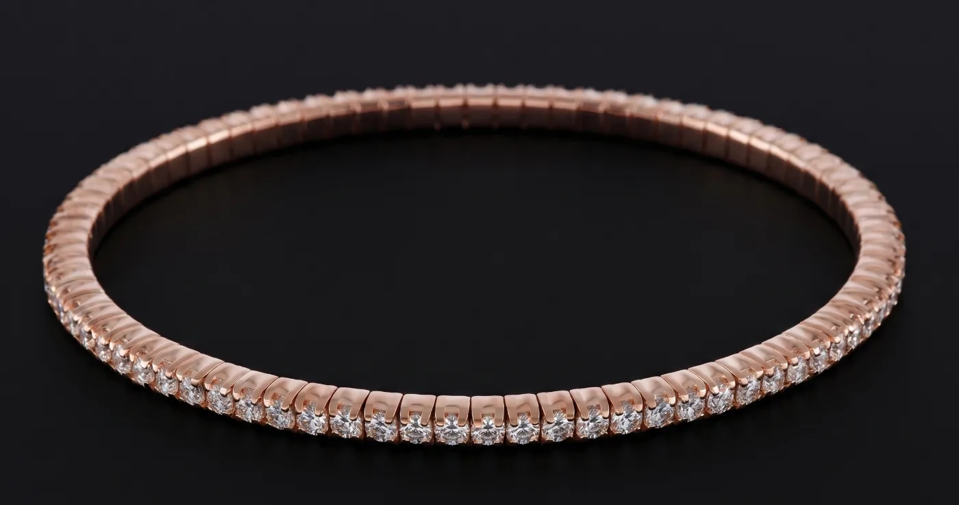 LuxuryFlex™ Bracelet 3.35 ct in 18k rose gold, photo 5