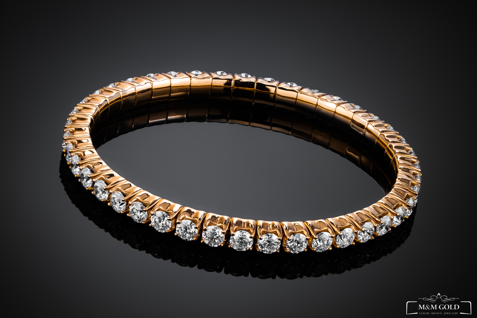 LuxuryFlex™ 3.35 ct Bracelet in 18k yellow gold, photo 4