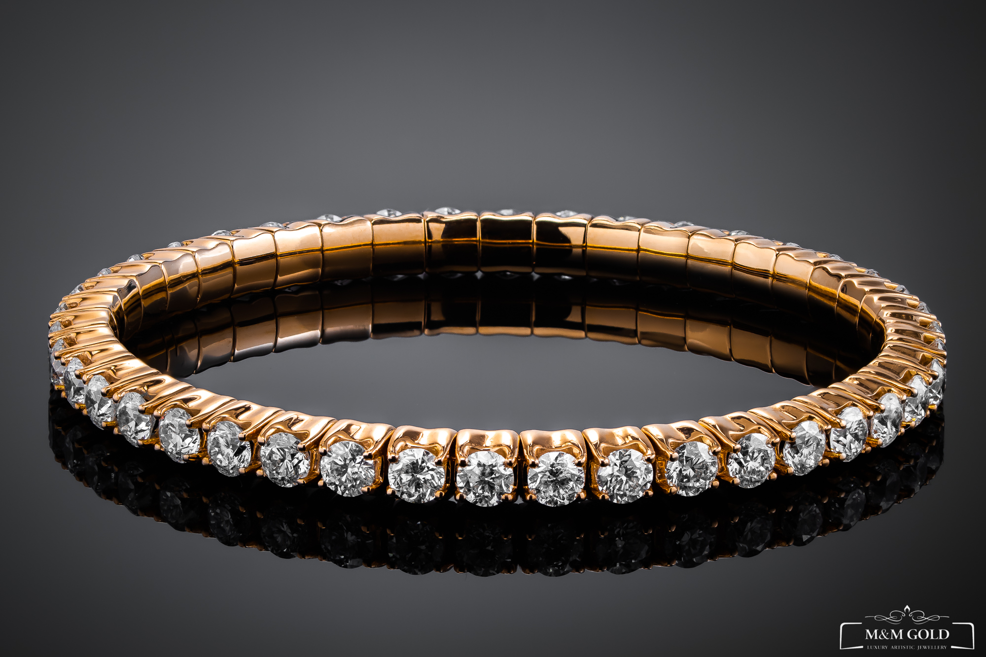 LuxuryFlex™ 3.35 ct Bracelet in 18k yellow gold, photo 6