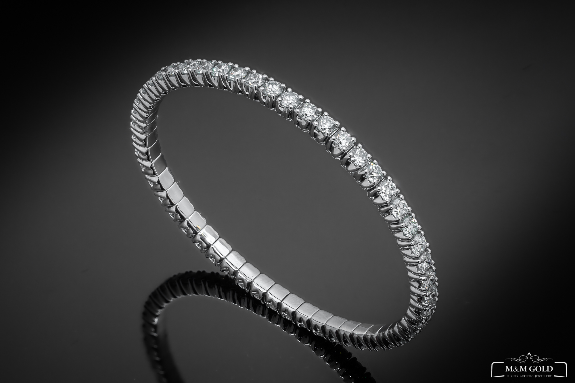 LuxuryFlex™ Bracelet 5.00 ct in 18k white gold, photo 4