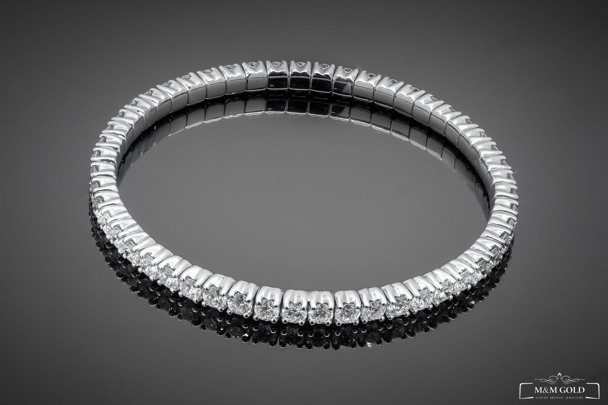 LuxuryFlex™ Bracelet 5.00 ct in 18k white gold, photo 5