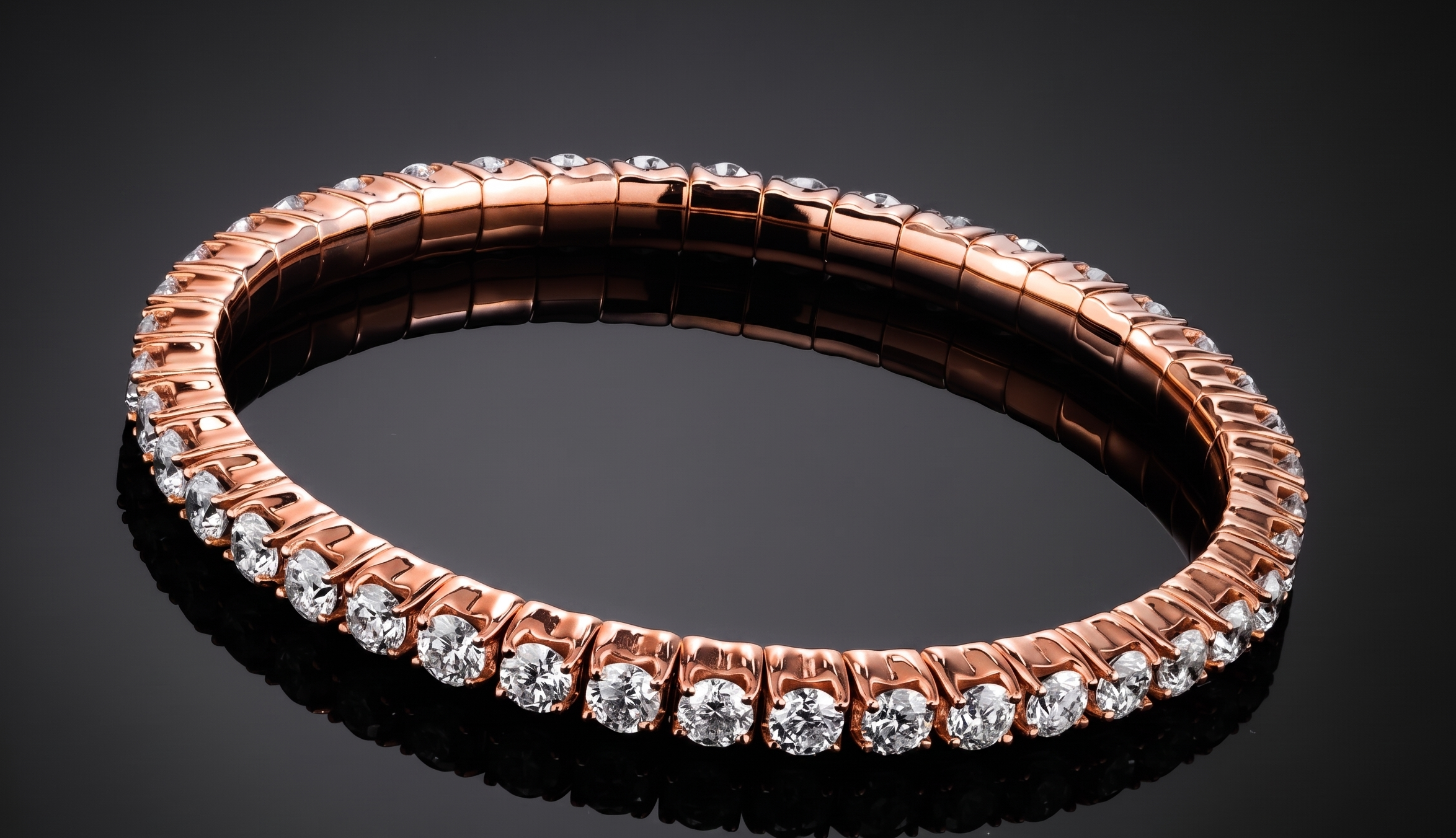 LuxuryFlex™ 5.00 ct Bracelet in 18k rose gold, photo 5