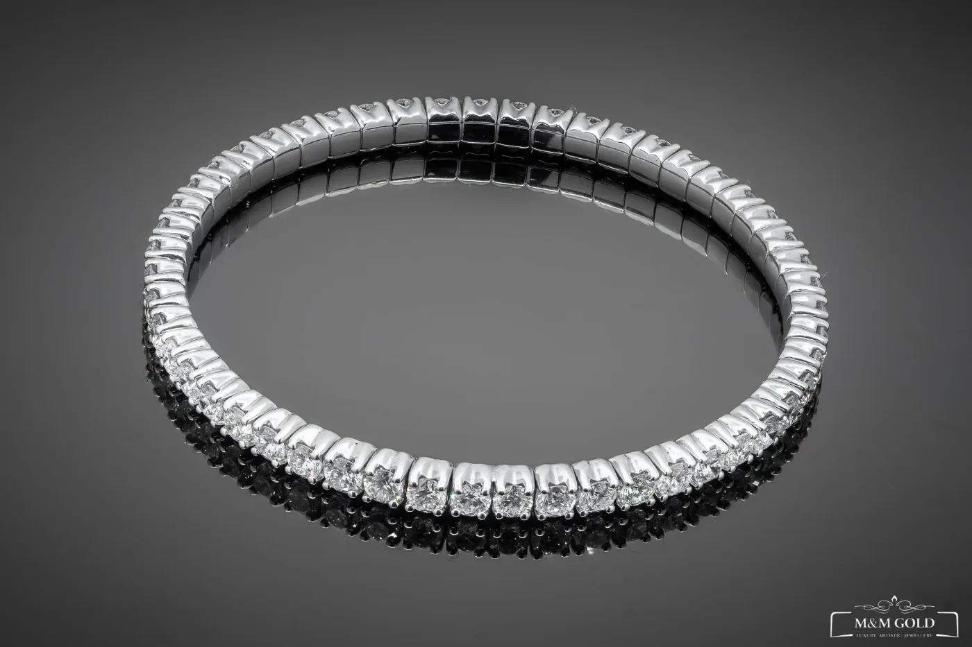 "LuxuryFlex™" Bracelet 5.80 ct in 18k white gold, photo 11