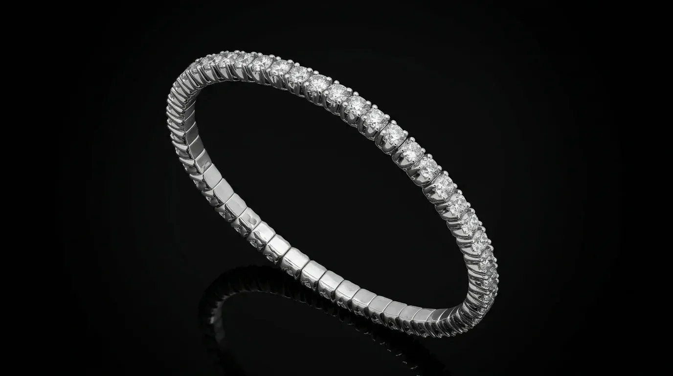 "LuxuryFlex™" Bracelet 5.80 ct in 18k white gold, photo 7