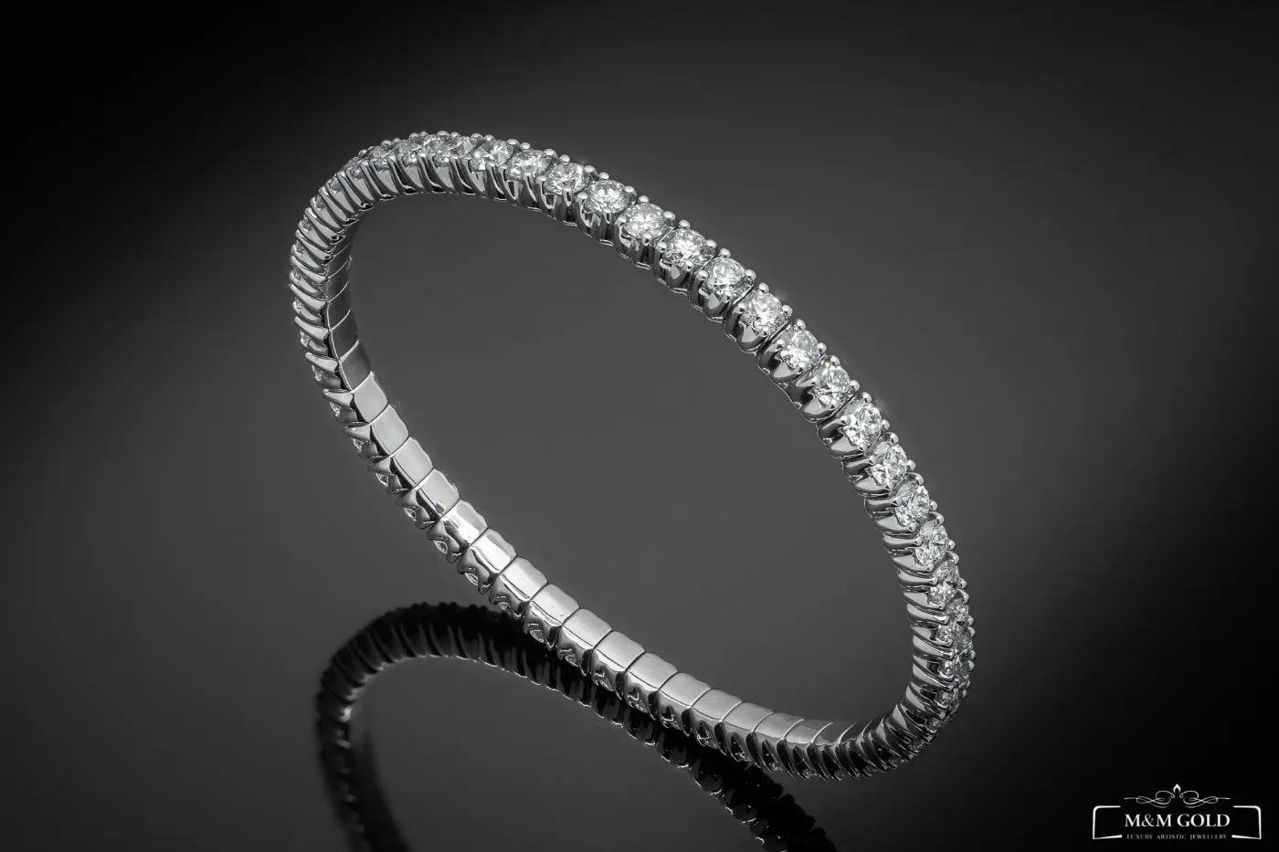 "LuxuryFlex™" Bracelet 5.80 ct in 18k white gold, photo 10