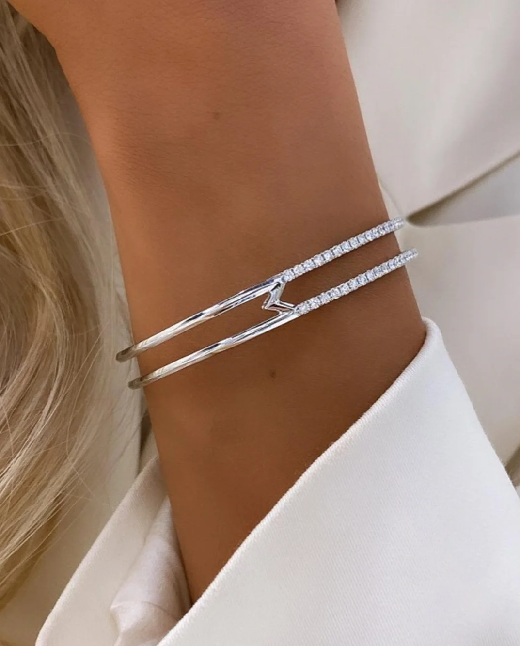 "Mystery™" Bracelet in 18k white gold, photo 2