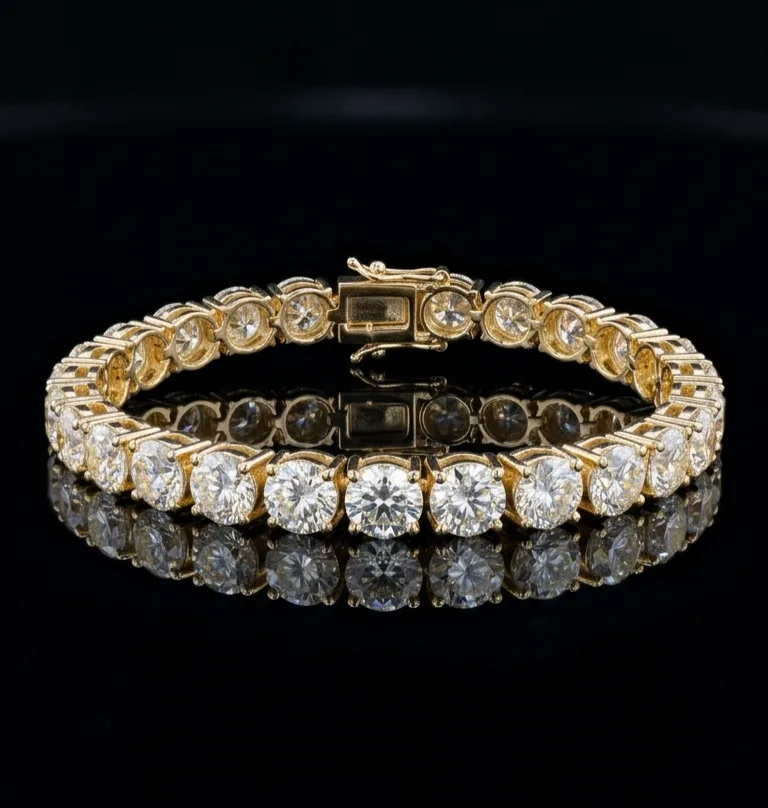 Tennis Bracelet Diamonds 1.00ct each – Yellow gold 18k