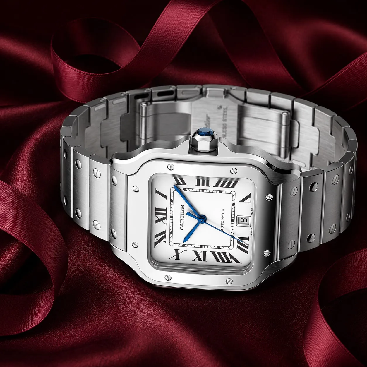 Cartier Santos Large White Dial, photo 3