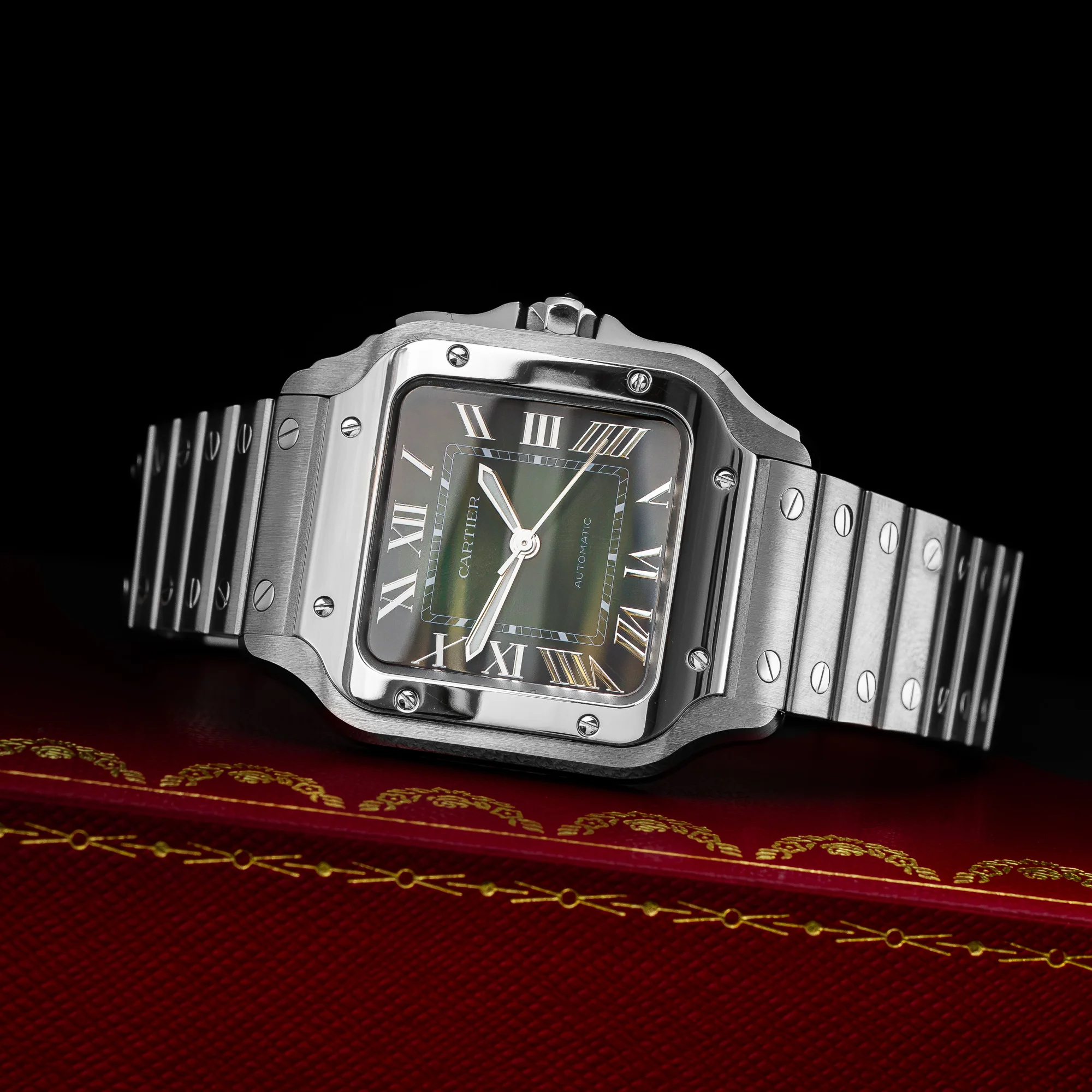Cartier Santos Medium Green Dial