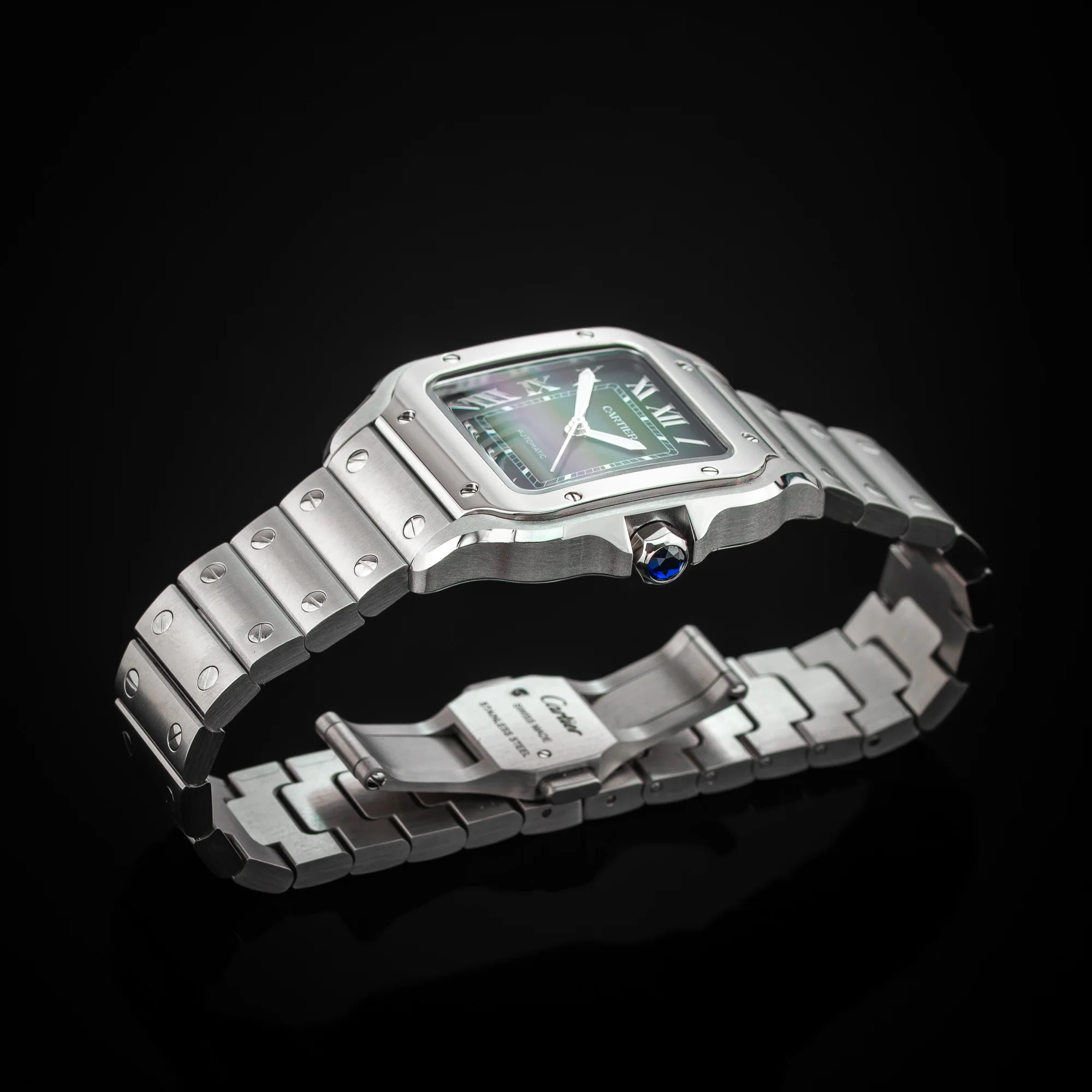 Cartier Santos Medium Green Dial, photo 4