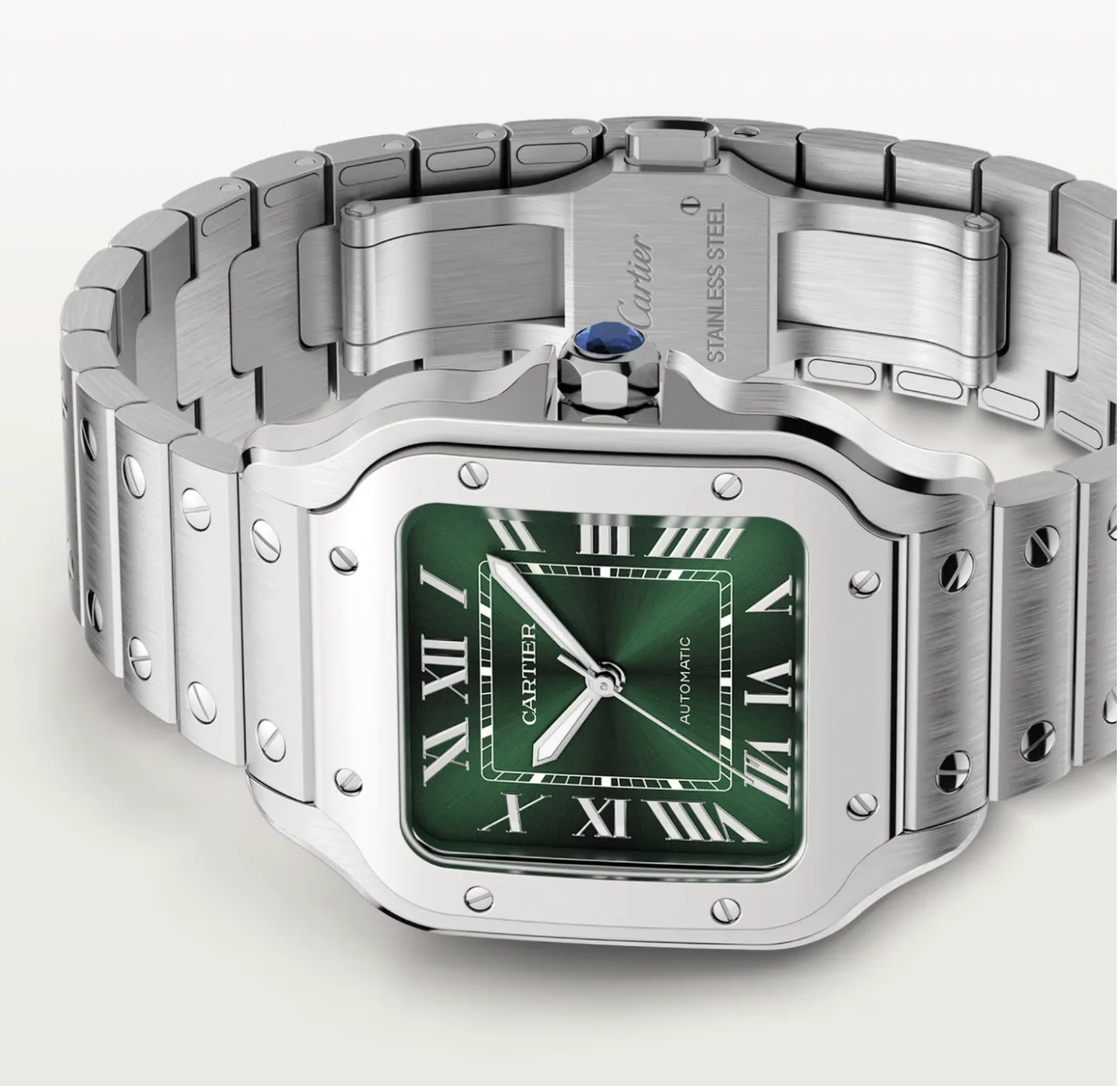 Cartier Santos Medium Green Dial, photo 10