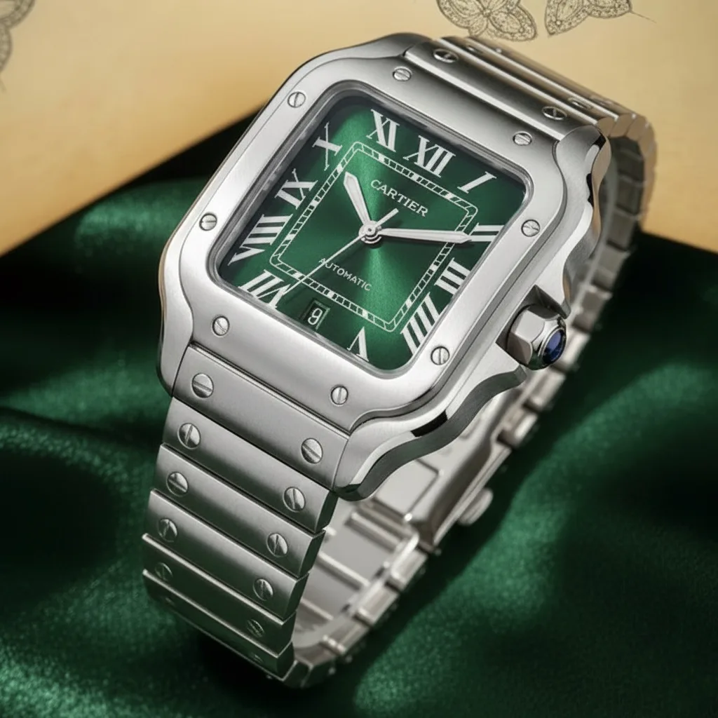 Cartier Santos Large Green Dial, photo 9