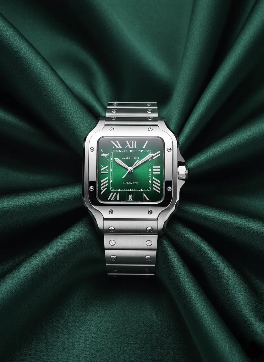 Cartier Santos Large Green Dial, photo 10