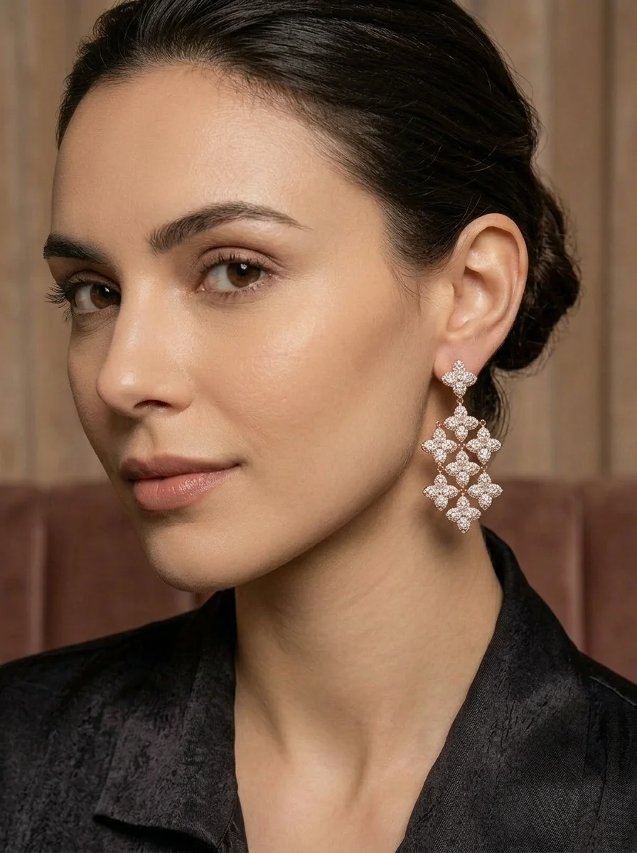 "Belissima™" Earrings - Large in rose gold, photo 2
