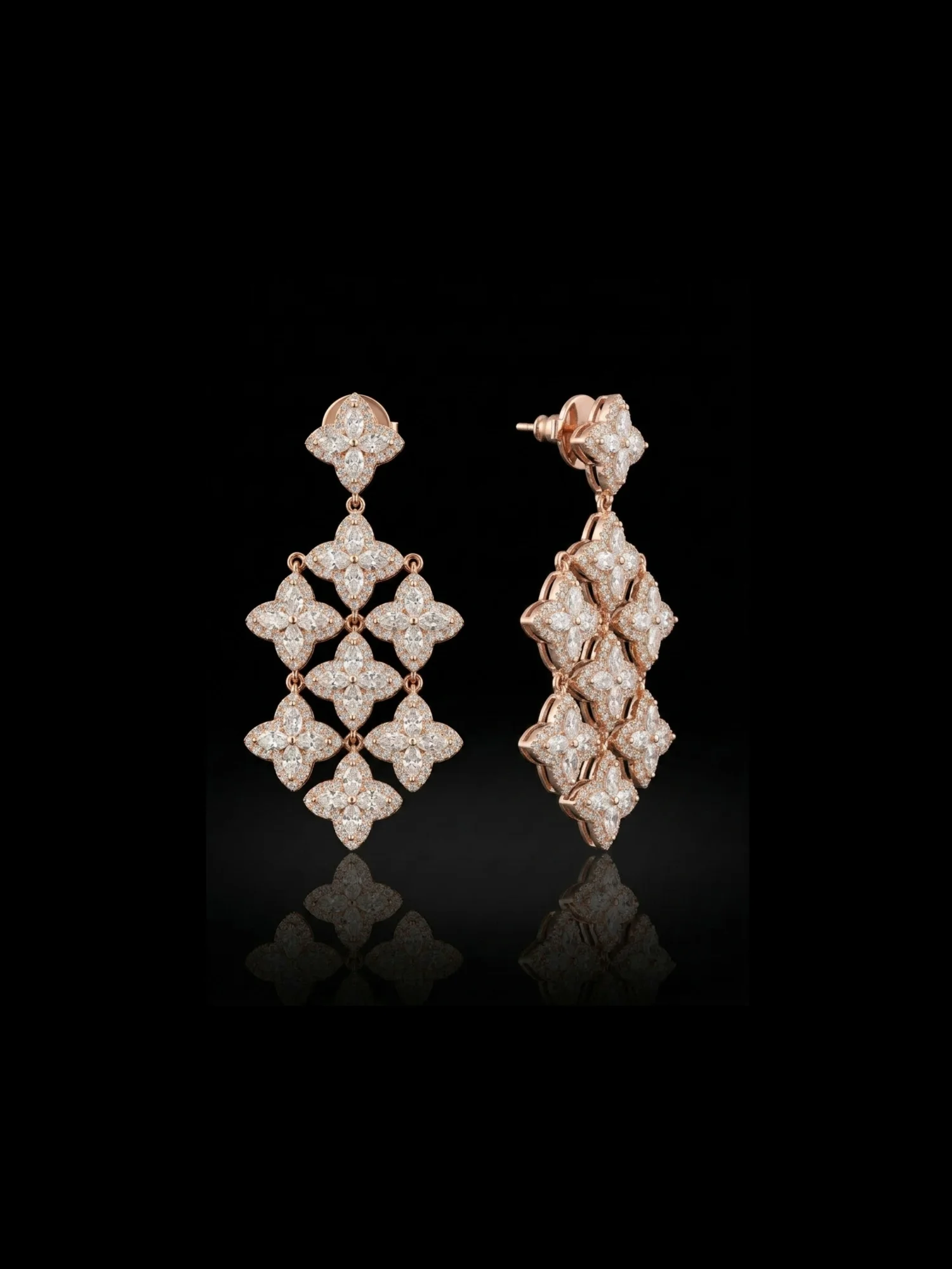 "Belissima™" Earrings - Large in rose gold, photo 3
