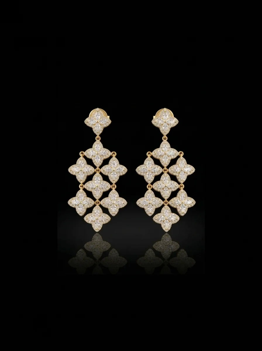 "Belissima™" Large Earrings – Yellow gold