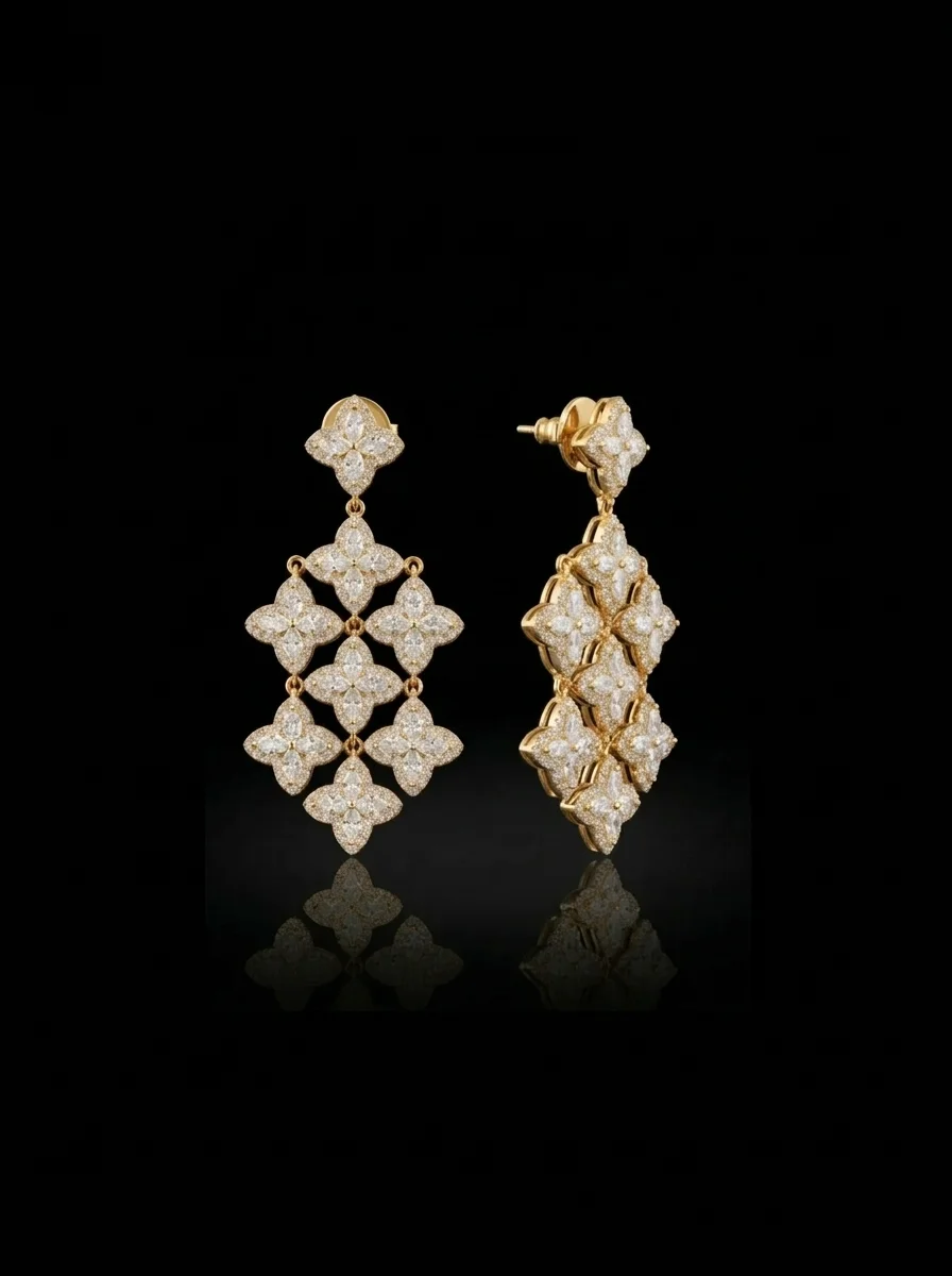 "Belissima™" Large Earrings in yellow gold, photo 3