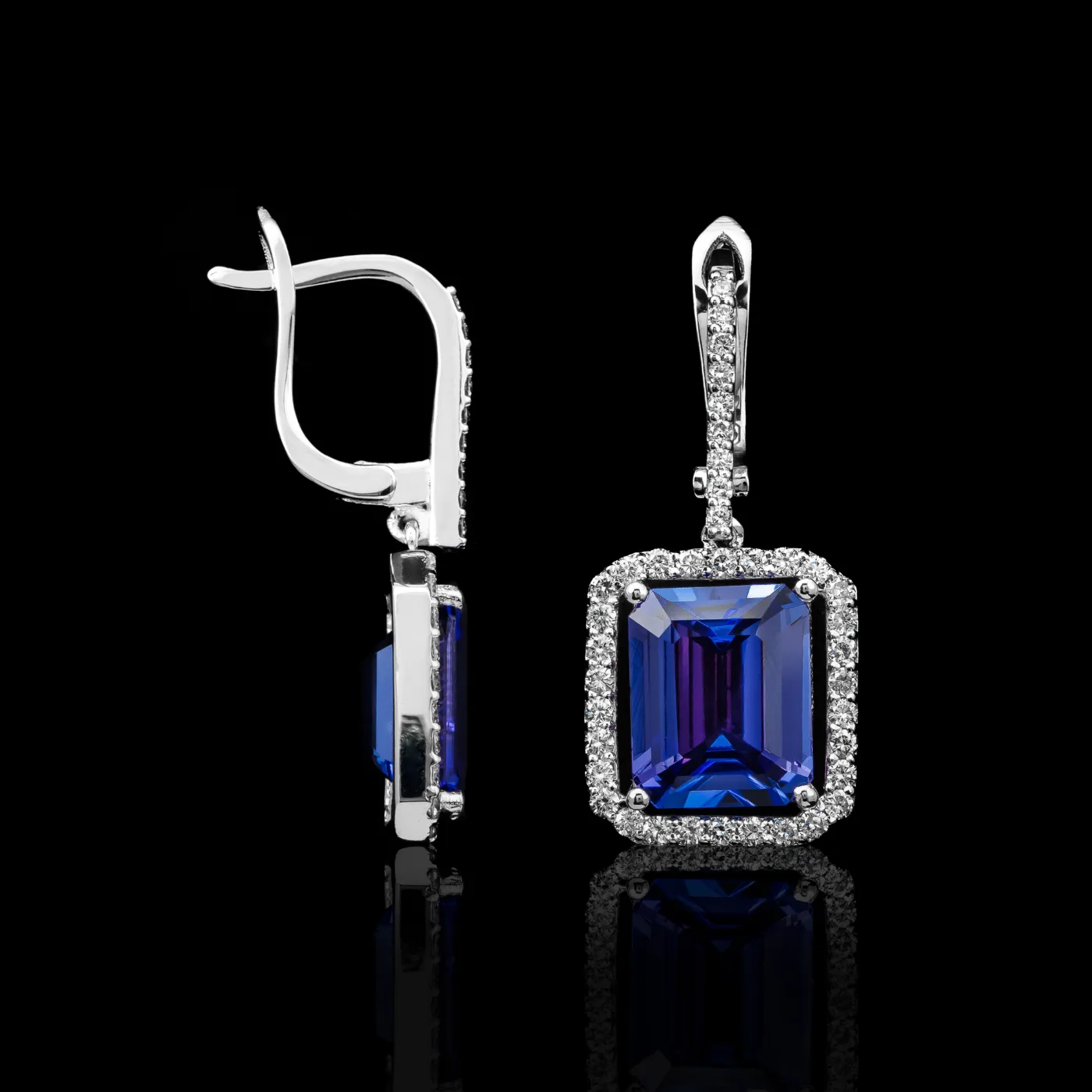 "BlueLegacy™" Tanzanite Earrings in white gold, photo 4